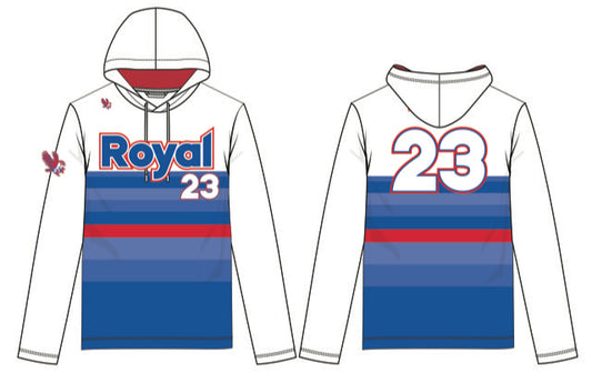 Royal Sunrise Tee Shirt Hoodie (Rice)